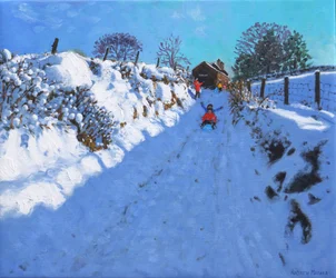 Schlittenfahren, nahe Oakerthorpe Rd, Wirksworth, 2021