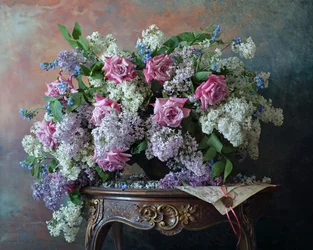 Elegante Rosen Flieder