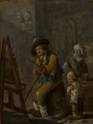 Der arme Maler in seinem Atelier