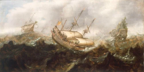 Schiffe in stürmischer See