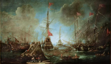 Die spanische Flotte verlässt den Hafen