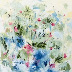 Blassblaue Botanicals