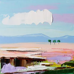 Farbenreiche abstrakte Landschaft