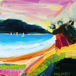 Farbige Strandlandschaft