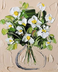 Texturiertes weißes Bouquet