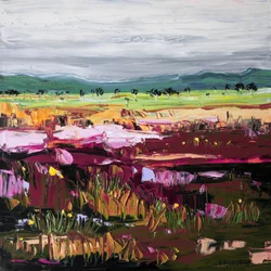 Lebendige Abstrakte Landschaft