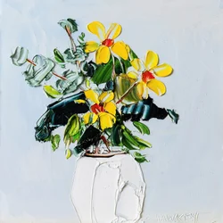 Lebhafte Impasto Blumen