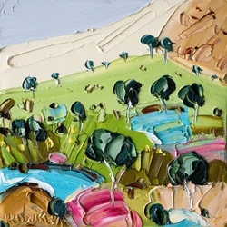 Lebendige Texturierte Landschaft