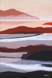 Abstrakte geschichtete Landschaft