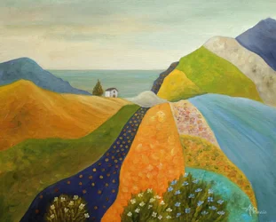 Farbenreiche Küstenlandschaft