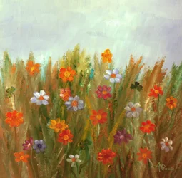 Buntes Blumenfeld