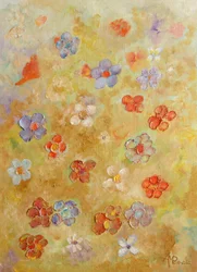 Bunte Texturblüten