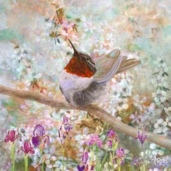 Kolibri in Blüte