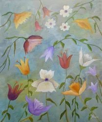 Verspielte Gartenblumen