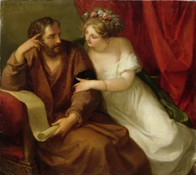 Phryne verführt den Philosophen Xenokrates, 1794
