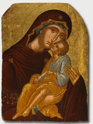 Ikone der Muttergottes und des Jesuskindes, Eleousa, um 1425-50