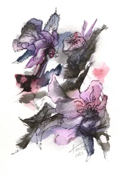 Stimmungsvolle Florale Skizze