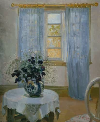 Innenraum mit Clematis