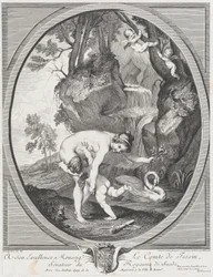 Venus fängt Amor oder Venus züchtigt Amor