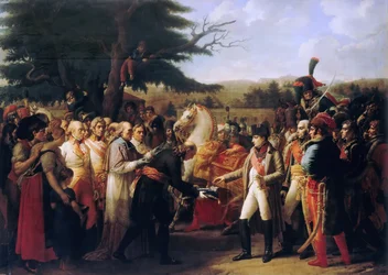 Napoleon Bonaparte empfängt die Schlüssel von Wien im Schloss Schönbrunn, 13. November 1805