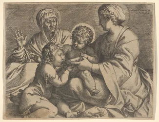 Madonna und Kind mit den Heiligen Elisabeth und Johannes dem Täufer Madonna della Scodella, 1606