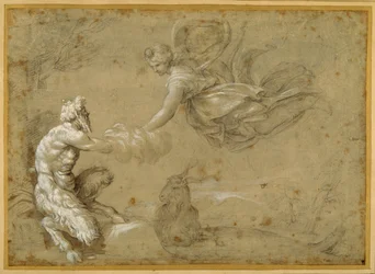 Pan präsentiert Diana die Wolle