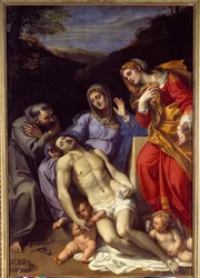 Pieta mit dem heiligen Franziskus von Assisi und der heiligen Maria Magdalena