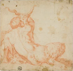 Satyr und Ziege
