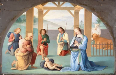 Anbetung des Christkindes (nach Perugino) (Detail)