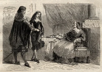 Kardinal Mazarin und Jean-Baptiste Colbert, französische Staatsmänner