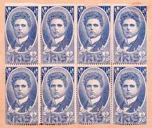 Gedenkmarken mit Porträts von Pietro Mascagni (1898)