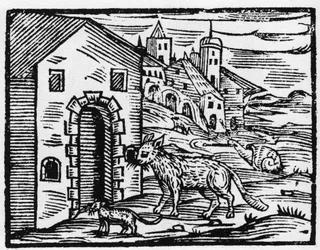 Teufel und Hexe verwandeln sich in Wolf und Katze - „Compendium Maleficarum“, behandelt Hexen, ihre Bosheit und ihre Zauberei von Francesco Maria Guazzo oder Guaccio oder Guaccius (15?? -16??) 1608 Private Sammlung