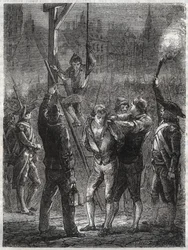 Hinrichtung von Thomas de Mahy (1744-1790), Marquis de Favras - Paris, am 19. Februar