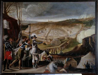 Das Lager von König Heinrich IV. (1553-1610) bei der Belagerung einer Stadt