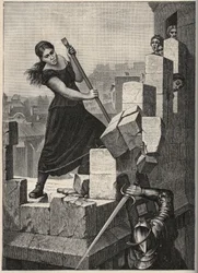 Marguerite Catherine Ponsoye alias Margot Delaye hier im Mai 1570 verteidigt die Stadt Montélimar (Frankreich) gegen die Armee von Ludwig von Nassau - Marguerite Catherine Ponsoye bekannt als „la Gandonne“ oder Margot Delaye hier im April 1570 in Montélima