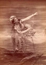 Opernsängerin Lilli Lehmann (1848-1929) als Woglinde in der Oper Das Rheingold von Richard Wagner. Bayreuth