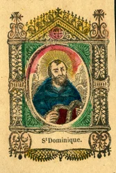 Andachtsbild: Heiliger Dominikus, Gründer des Dominikanerordens (Epinal-Druck)