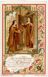 St. Teresa von Jesus erhält Hilfe und Brot von den Klarissen
