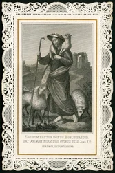 Andachtsbild: Der gute Hirte (Gravur)