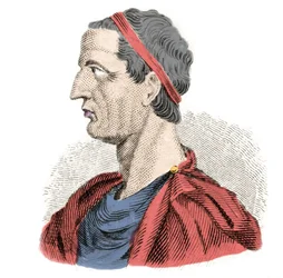 Porträt von Ancus Marcius (Anco Marzio), dem vierten der sieben legendären Könige des antiken Roms. Er regierte von -641 bis -616. Gravur des 19. Jahrhunderts. Mailänder
