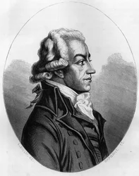 Porträt von Antoine Pierre Joseph Marie Barnave (1761-1793) französischer Politiker - Gravur von 1863 in Das Rote Buch - Geschichte des Schafotts in Frankreich von Dupray de La Maherie - Private Sammlung