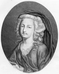Porträt von Elisabeth Philippine Marie Helene von Frankreich, genannt Madame Elisabeth (1764-1794), Schwester von Ludwig XVI. - Gravur von 1863 in „Le Livre Rouge - Histoire De L