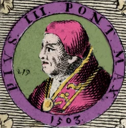 Porträt von Pius III, Francesco Todeschini Piccolomini (1439-1503), gewählter Papst am 22. September