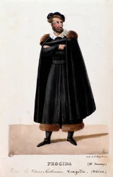 Porträt von Procida interpretiert von Joanny in Die sizilianische Vesper (I vespri siciliani) Oper von Giuseppe Verdi