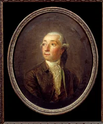 Porträt von Restif de La Bretonne (1734-1806) französischer Schriftsteller. Anonymes Gemälde. Private Sammlung.