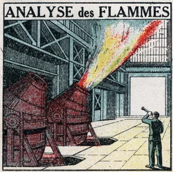 Spektralanalyse: Flammenanalyse. Anonyme Illustration von 1925. Private Sammlung.