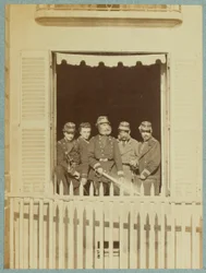 Der Generalstab des Place Vendôme während der Kommune, ca. 1871 (s/w Foto)