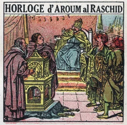 Zeit: Harun al-Raschid, Kalif der Abbasiden (763 oder 766-809). Anonyme Illustration von 1925. Private Sammlung.