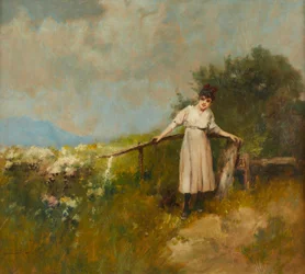 Mädchen in Landschaft