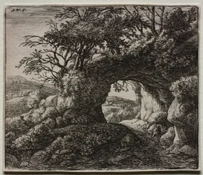Vier Landschaften: Der durchlöcherte Felsen
